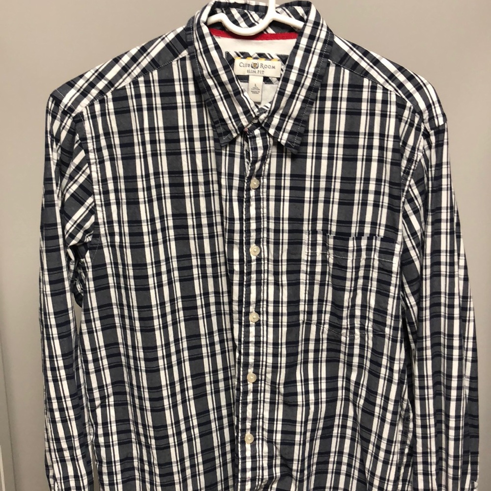 Club room slim fit dress shirt